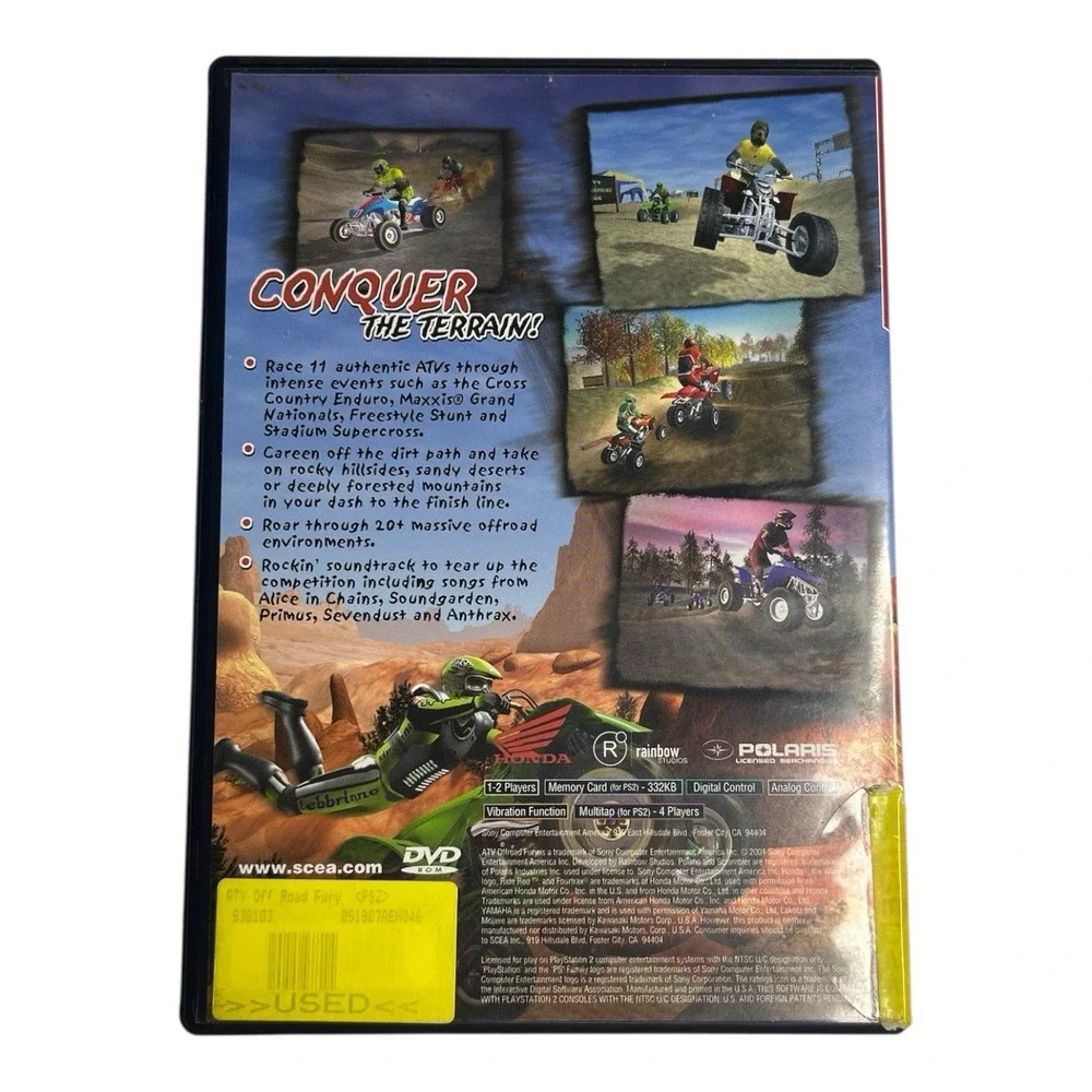 ATV Offroad Fury 2 MX Vs ATV PS2 PlayStation 2 Video Game Bundle Lot of 2